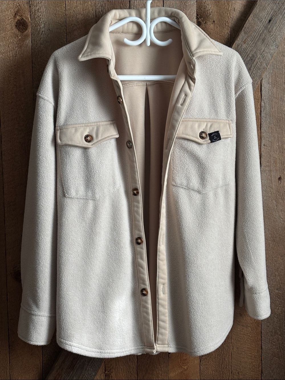 Flecee wool overshirt